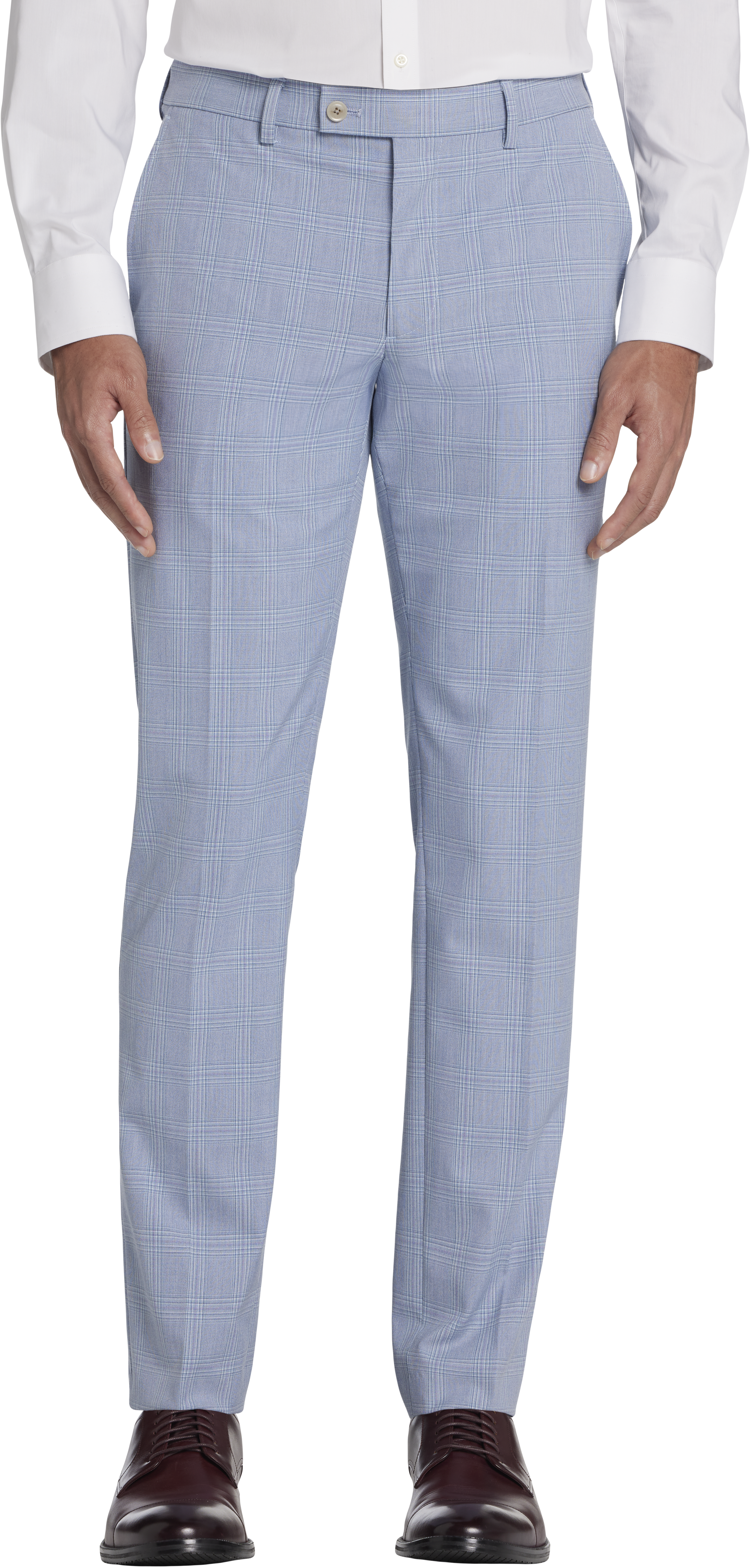 Skinny Fit Plaid Suit Separates Pants