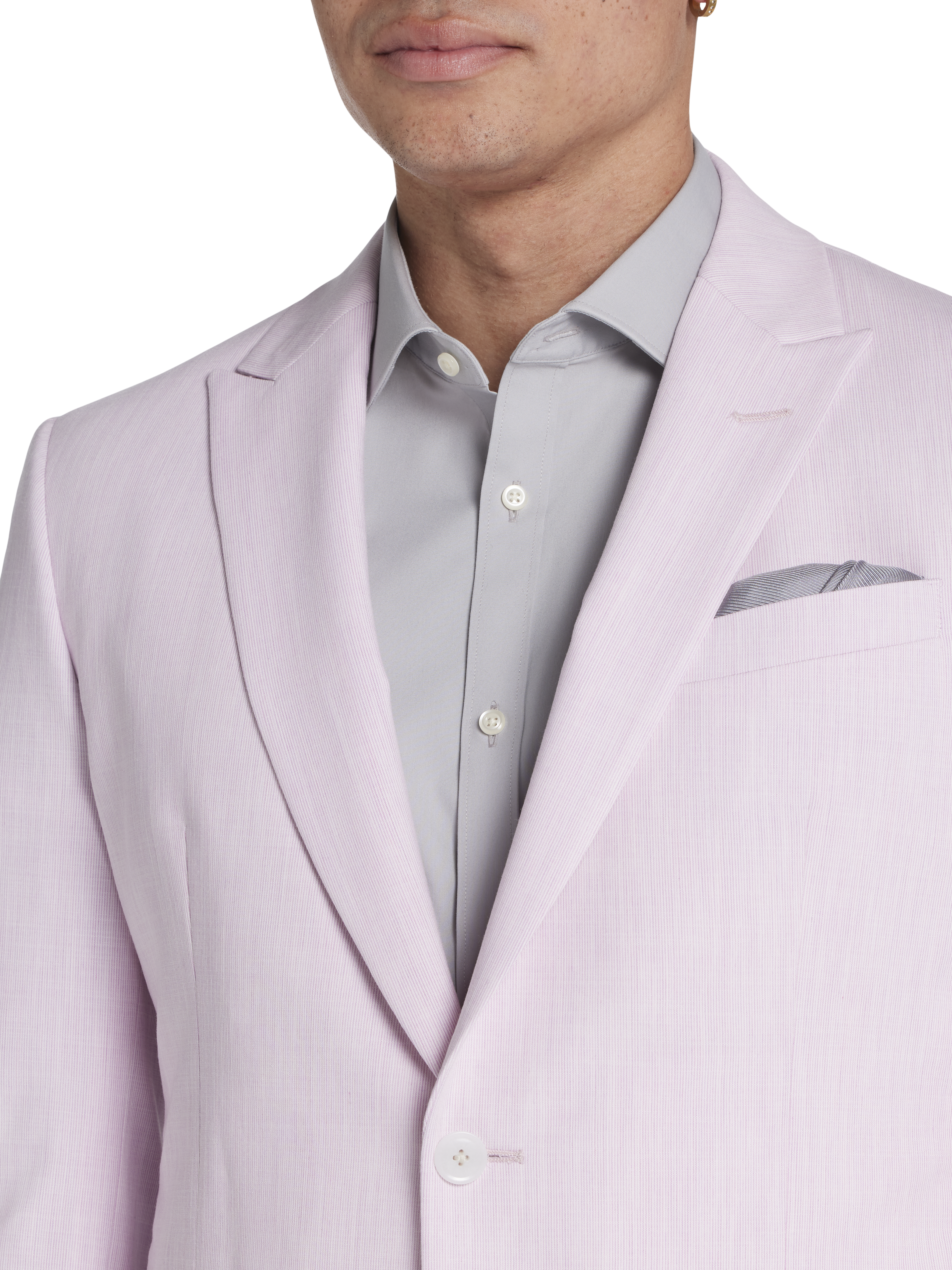 Skinny Fit Peak Lapel Stripe Suit Separates Jacket