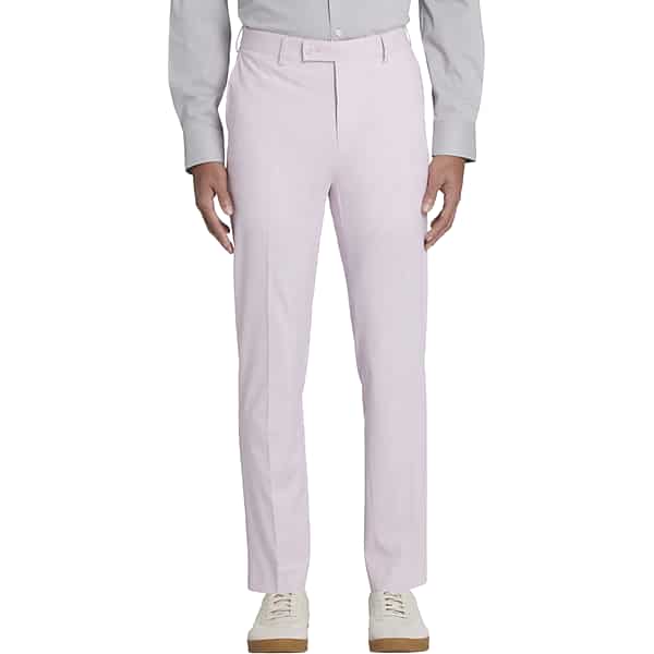 Egara Skinny Fit Stripe Men's Suit Separates Pants Lavender Stripe - Size: 38W x 32L
