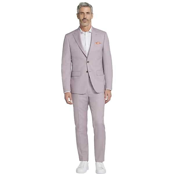 Calvin Klein Slim Fit Peak Lapel Men's Suit Pink - Size: 42 Regular
