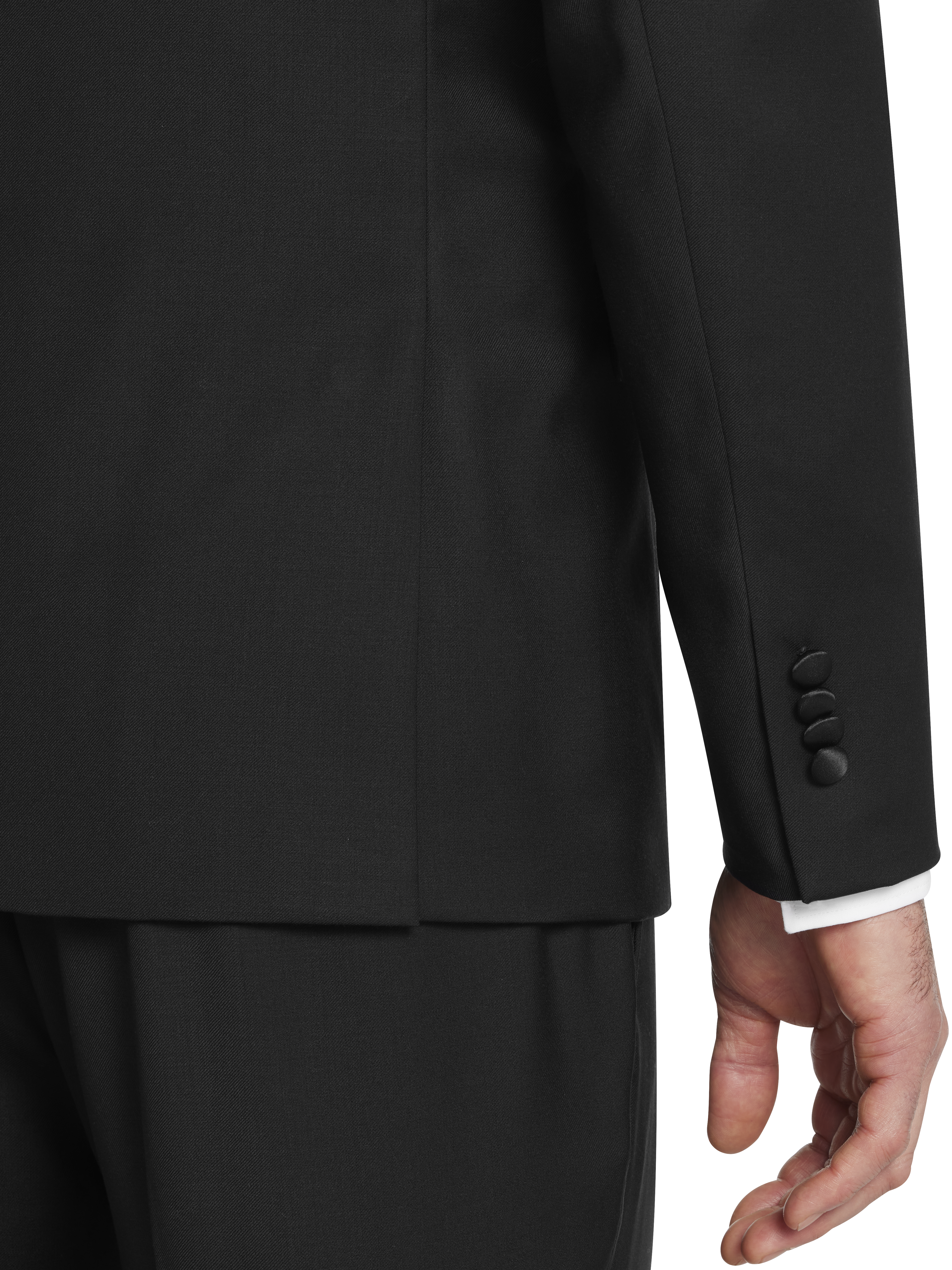 Slim Fit Wool Blend Peak Lapel Tuxedo Jacket