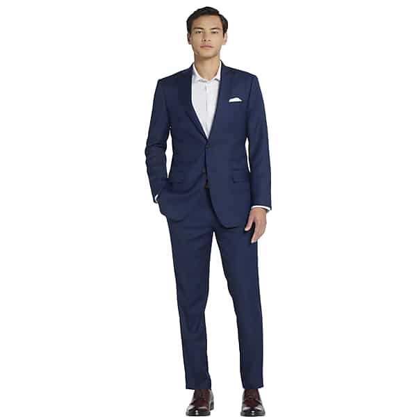 JOE Joseph Abboud Slim Fit Peak Lapel Men's Suit Separates Jacket Blue/Postman - Size: 42 Long
