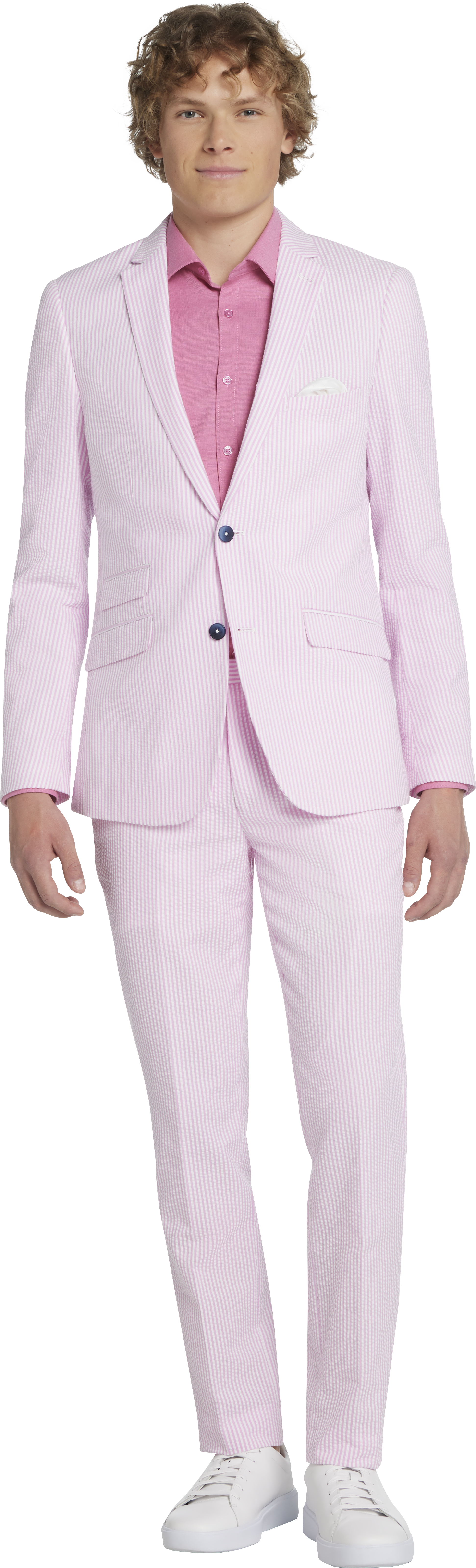 Slim Fit Seersucker Suit Jacket