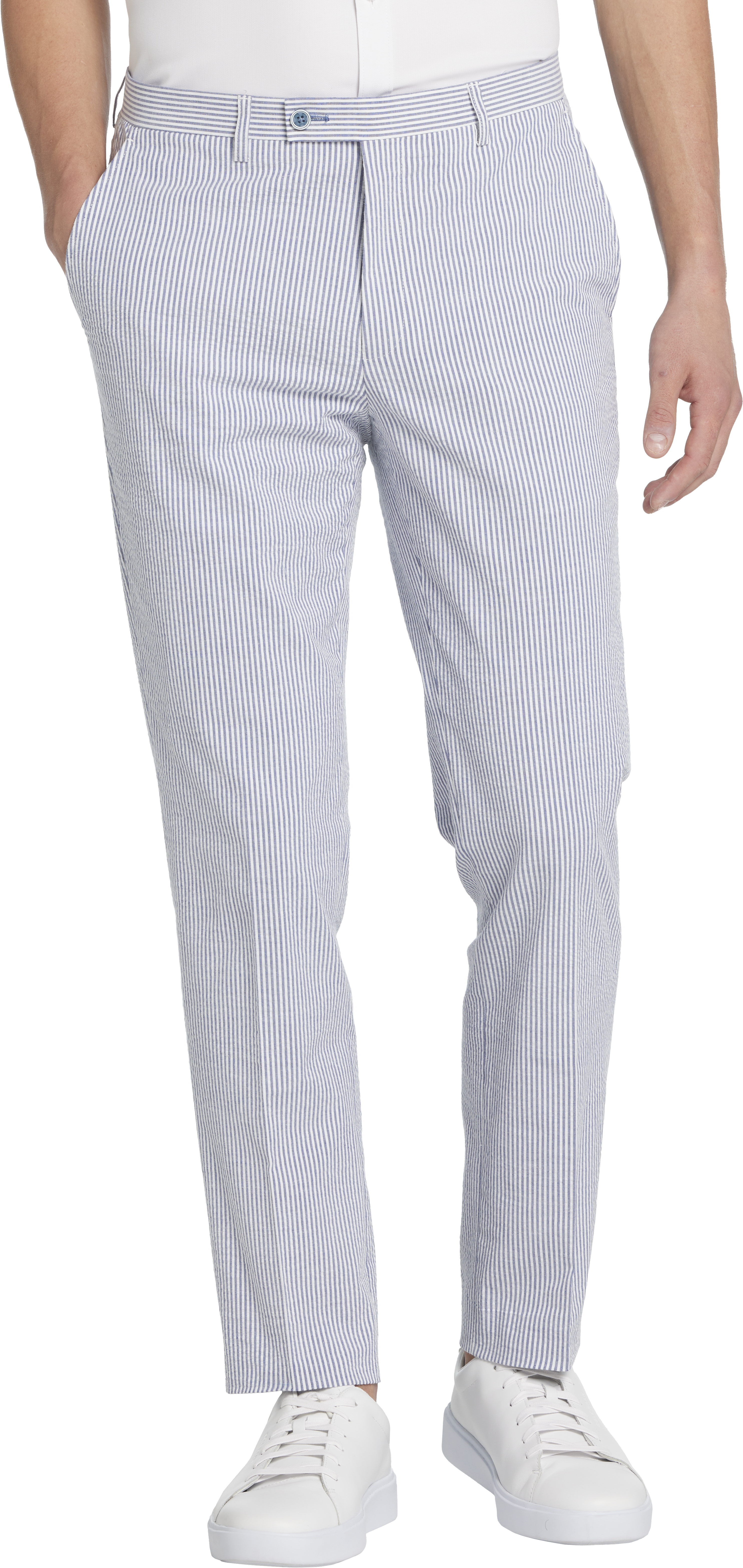 Slim Fit Seersucker Suit Separates Pants