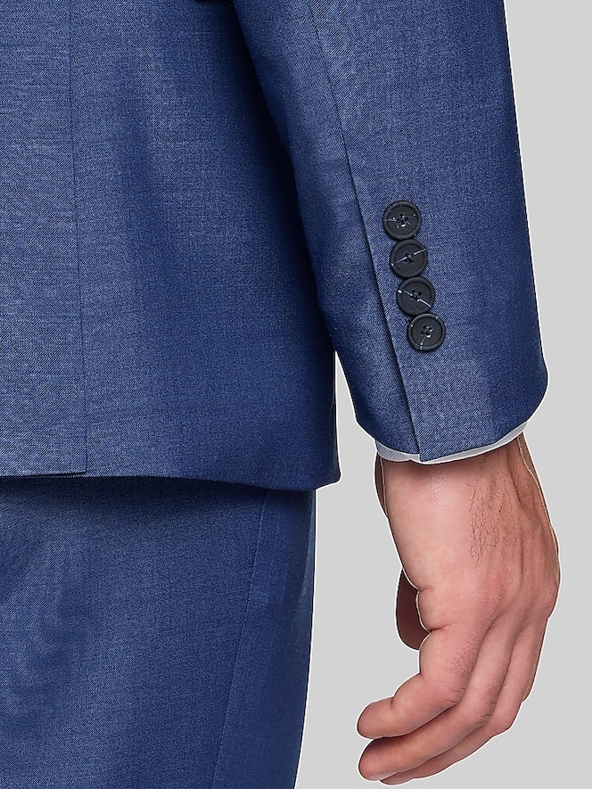 Awearness Kenneth Cole CHILLFLEX Slim Fit Premium Wool Blend Suit Jacket, Blue/Postman - Image 4 of 8
