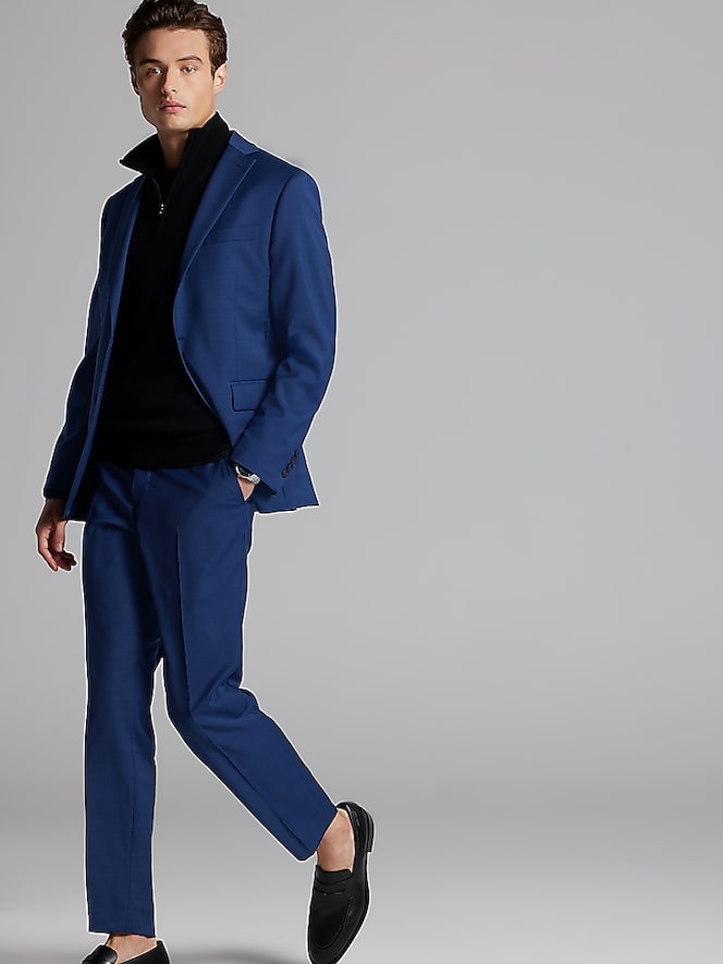 Awearness Kenneth Cole CHILLFLEX Slim Fit Premium Wool Blend Suit Jacket, Blue/Postman - Image 8 of 8