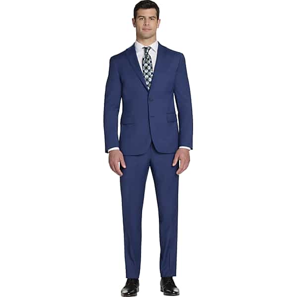 Awearness Kenneth Cole CHILLFLEX Slim Fit Notch Lapel Men's Suit Separates Jacket Blue/Postman - Size: 46 Regular