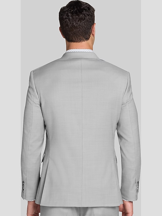 Awearness Kenneth Cole CHILLFLEX Slim Fit Premium Wool Blend Suit Jacket, Light Gray Solid - Image 3 of 8