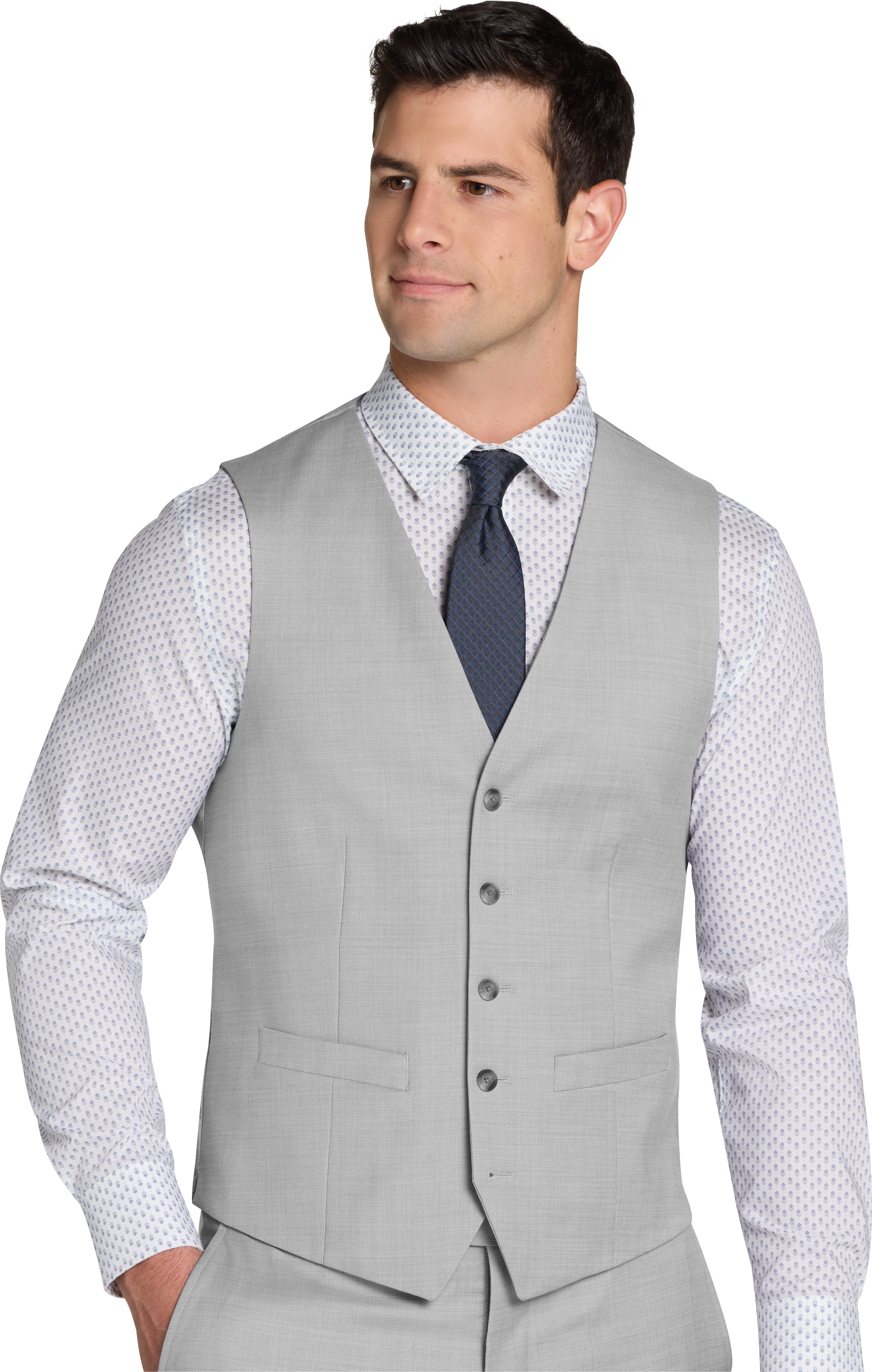 Grey Groomsmen Vest With Jeans Gray Suit Vests Men's Wearhouse