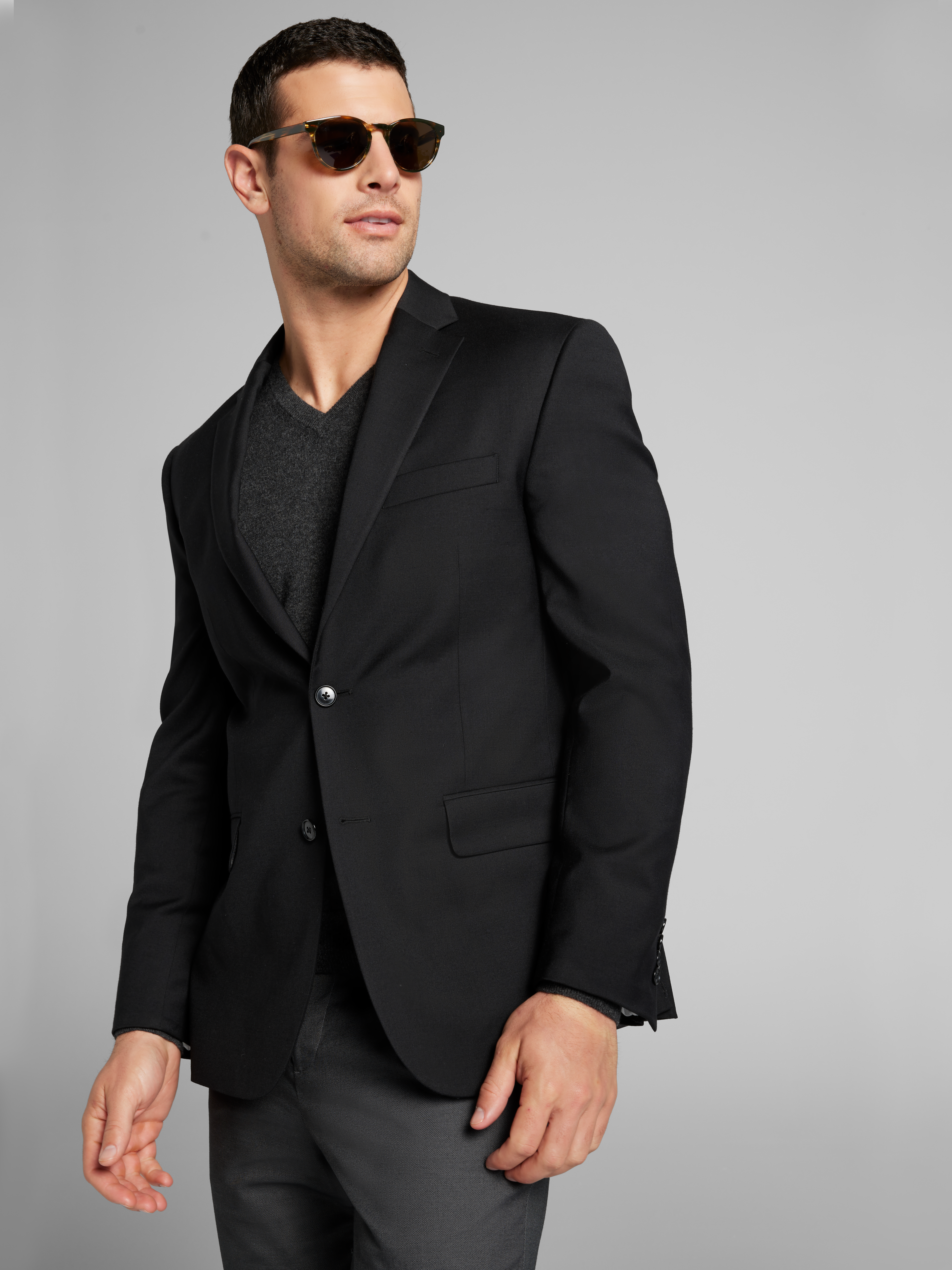 Classic Fit Wool Blend Suit Jacket