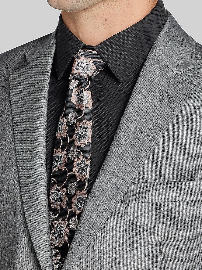 Joseph Abboud Classic Fit Premium Wool Blend Suit Jacket, Gray Solid - Image 2 of 9
