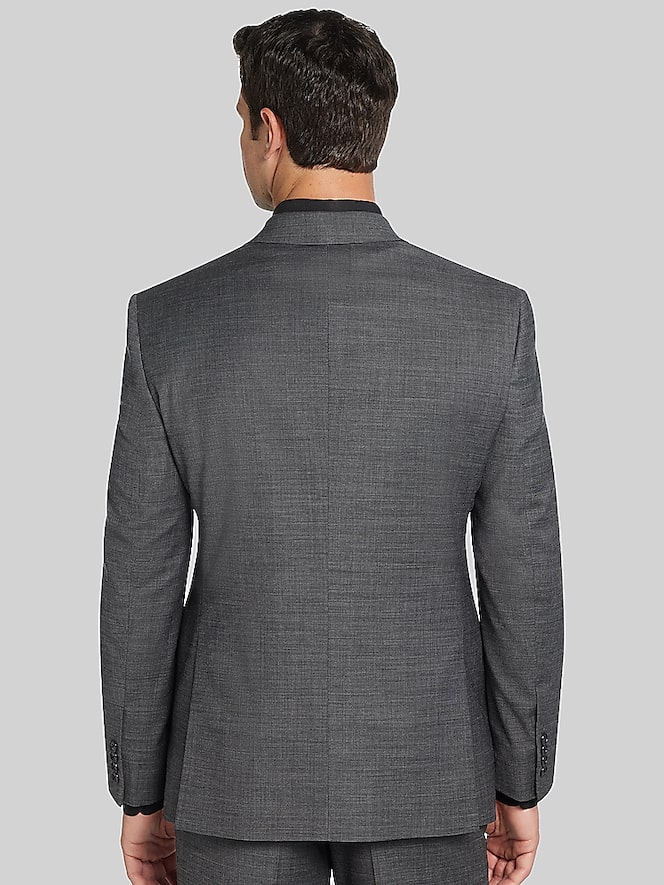 Joseph Abboud Classic Fit Premium Wool Blend Suit Jacket, Gray Solid - Image 3 of 9