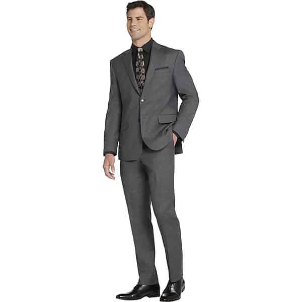 Joseph Abboud Big & Tall Classic Fit Men's Suit Separates Jacket Gray Solid - Size: 52 Regular
