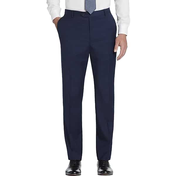 Joseph Abboud Big & Tall Classic Fit Men's Suit Separates Pants Navy Solid - Size: 50W x 32L