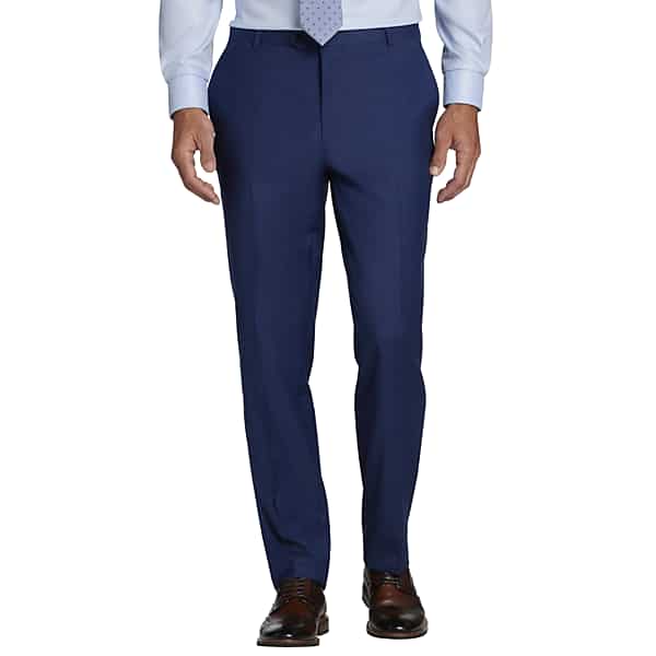 Joseph Abboud Classic Fit Wool Blend Men's Suit Pants Bright Navy - Size: 44W x 32L TMW3YY344T14