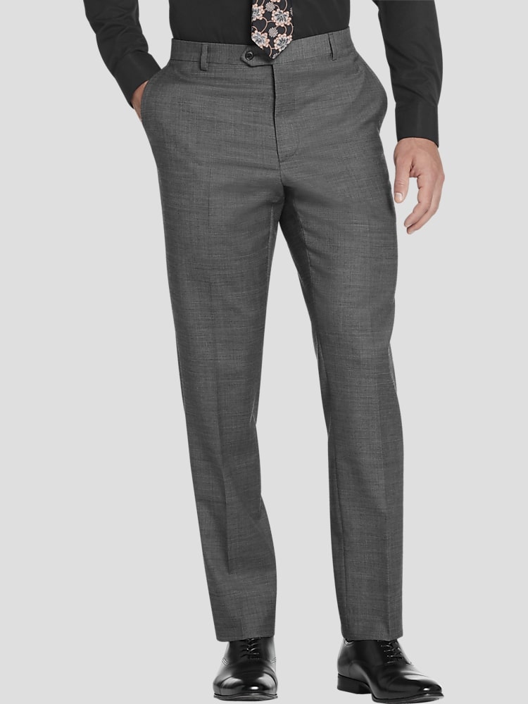 men's classic fit wool dress pants REGULAR FIT ALESSO WOOL DRESS PANT IN CHARCOAL GREY – Emporio