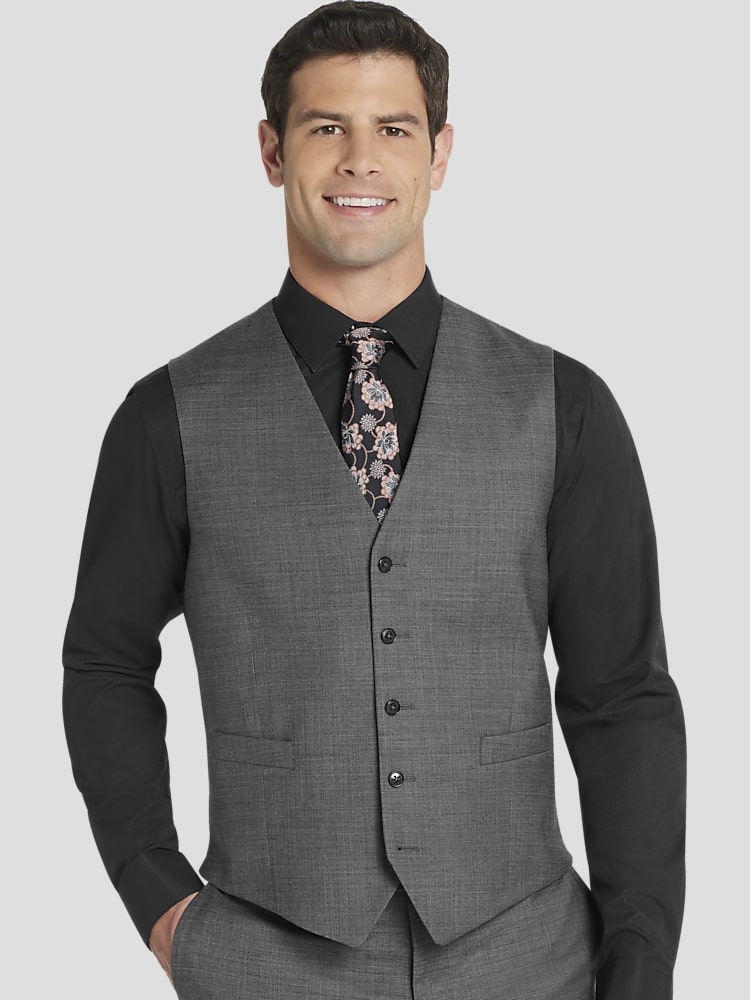 grey dress vest mens The Black Tux Suit Vest In Grey | Size: Small