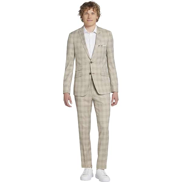 Paisley & Gray Big & Tall Men's Slim Fit Suit Separates Jacket Khaki - Size: 48 Long