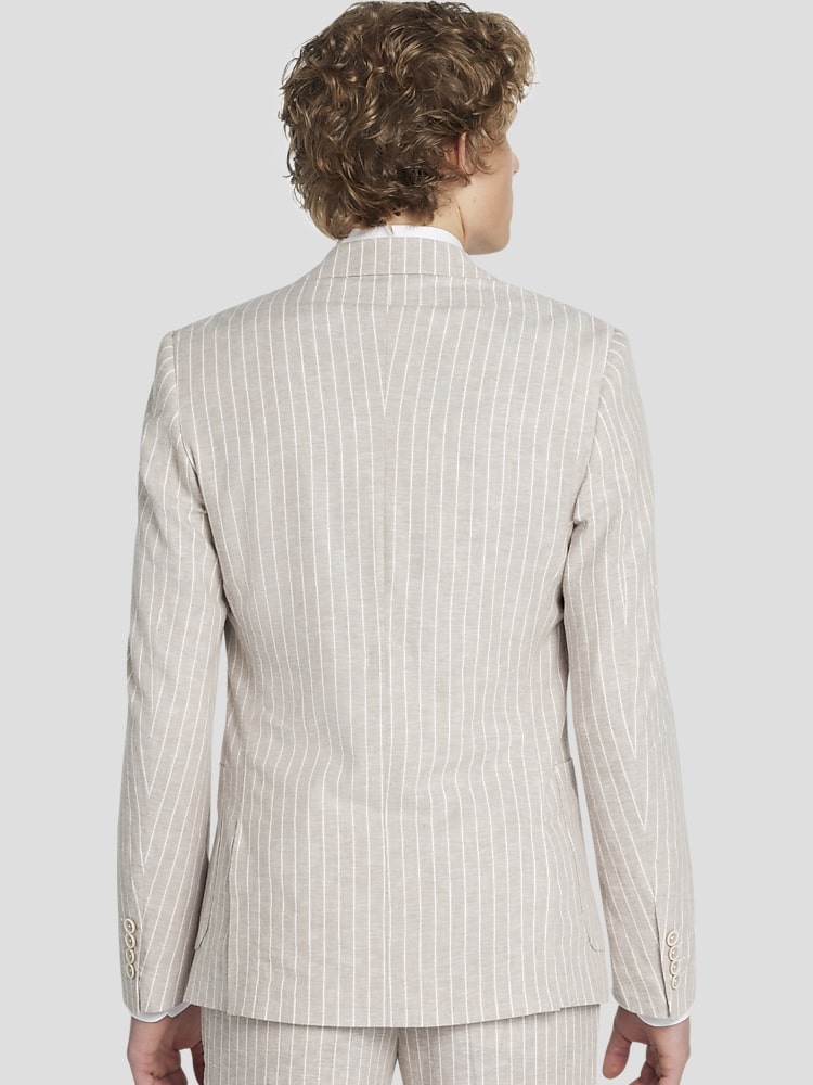 BOSS Double-breasted pinstriped linen suit メンズ Paisley & Gray Slim Fit Double Breasted Pinstripe Suit
