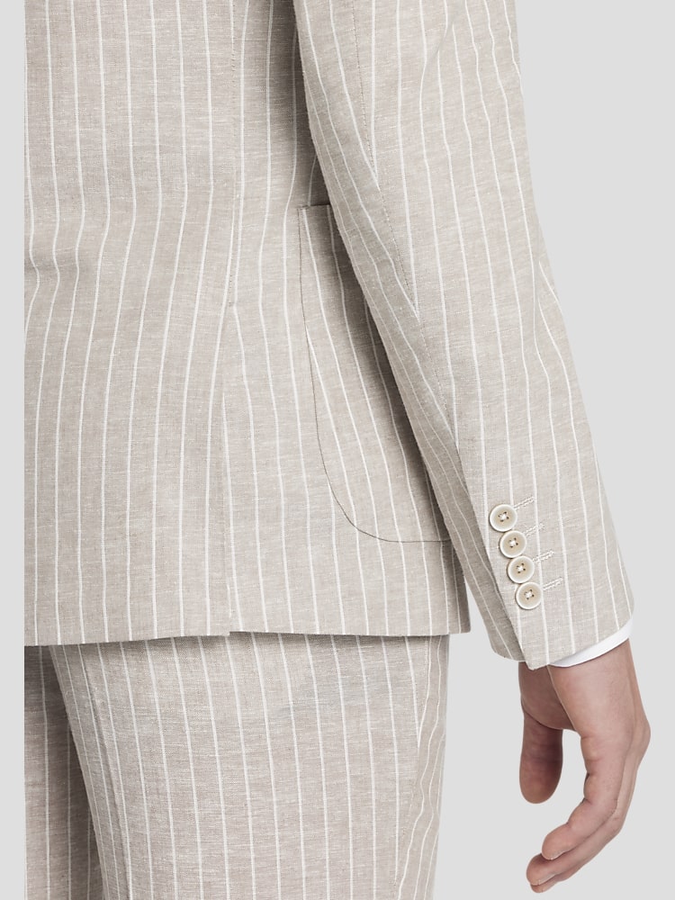 ジャケット OFF-WHITE SINGLE-BREASTED GREY PINSTRIPE JACKET Off-white Broken Pinstripe Fitted Single-breasted Blazer
