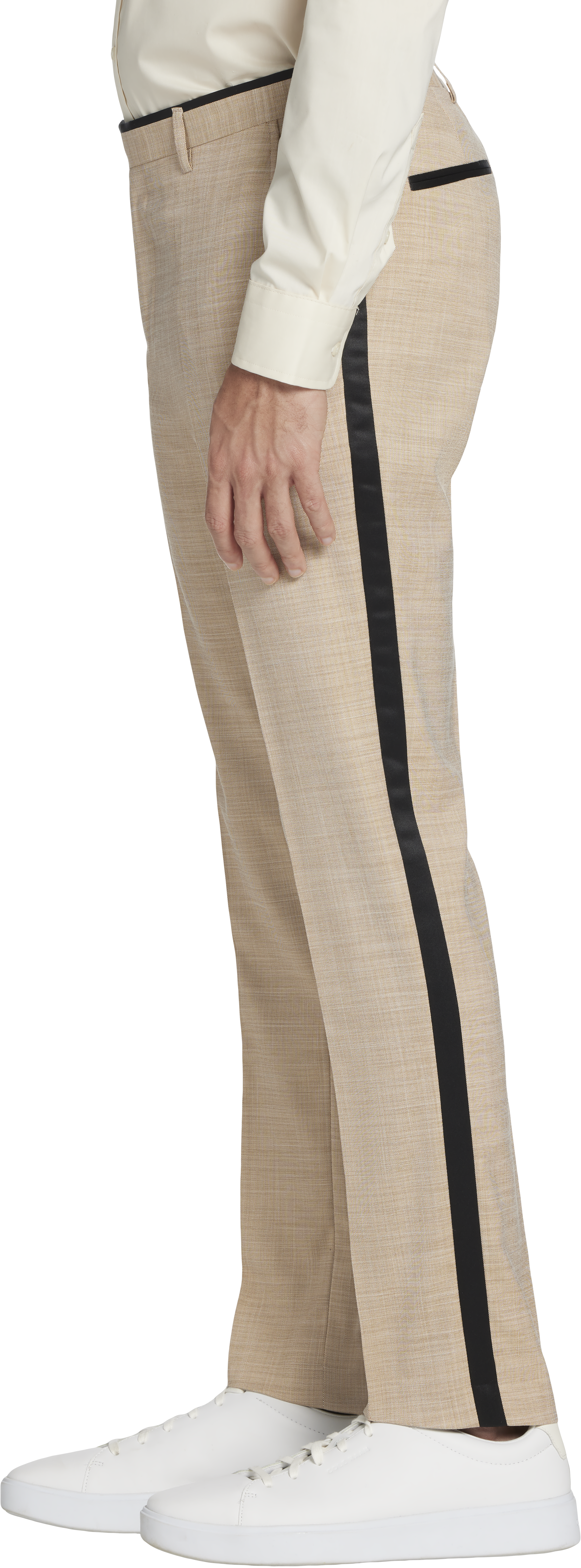 Slim Fit Sharkskin Tuxedo Pants