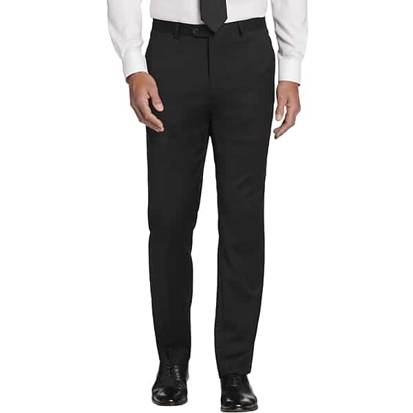 Pronto Uomo Platinum Big & Tall Men's Modern Fit Wool Blend Suit Pants Black - Size: 48W x 34L - Only Available at Men's Wearhouse TMW3Z9348F02
