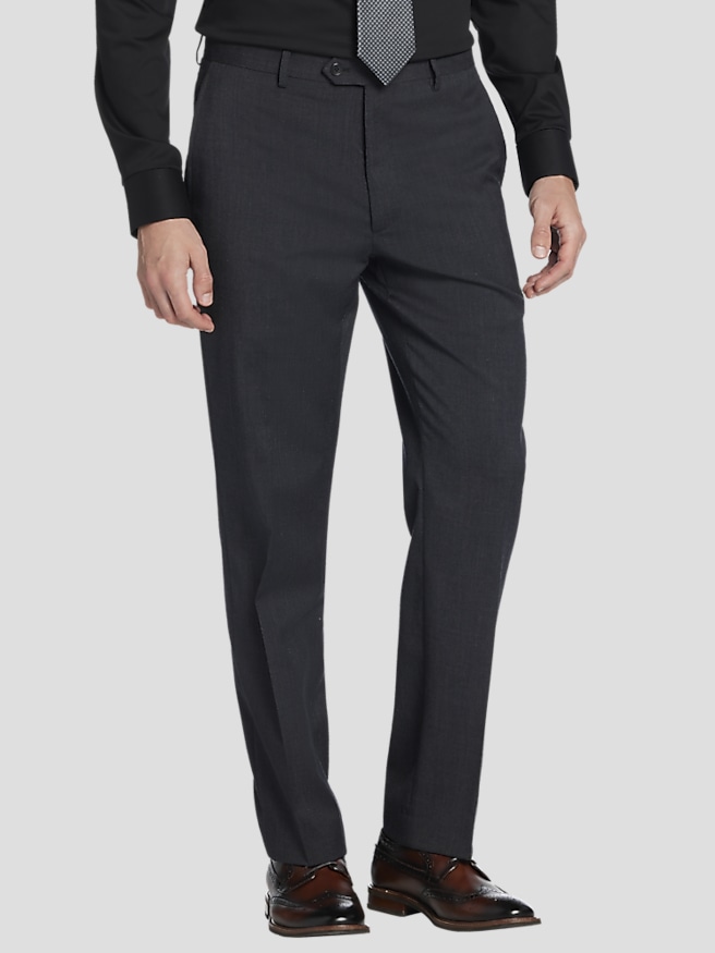 商品画像：Relaxed Fit Wool-Blend Suit Pants - Dark gray - Men | H&M US 3