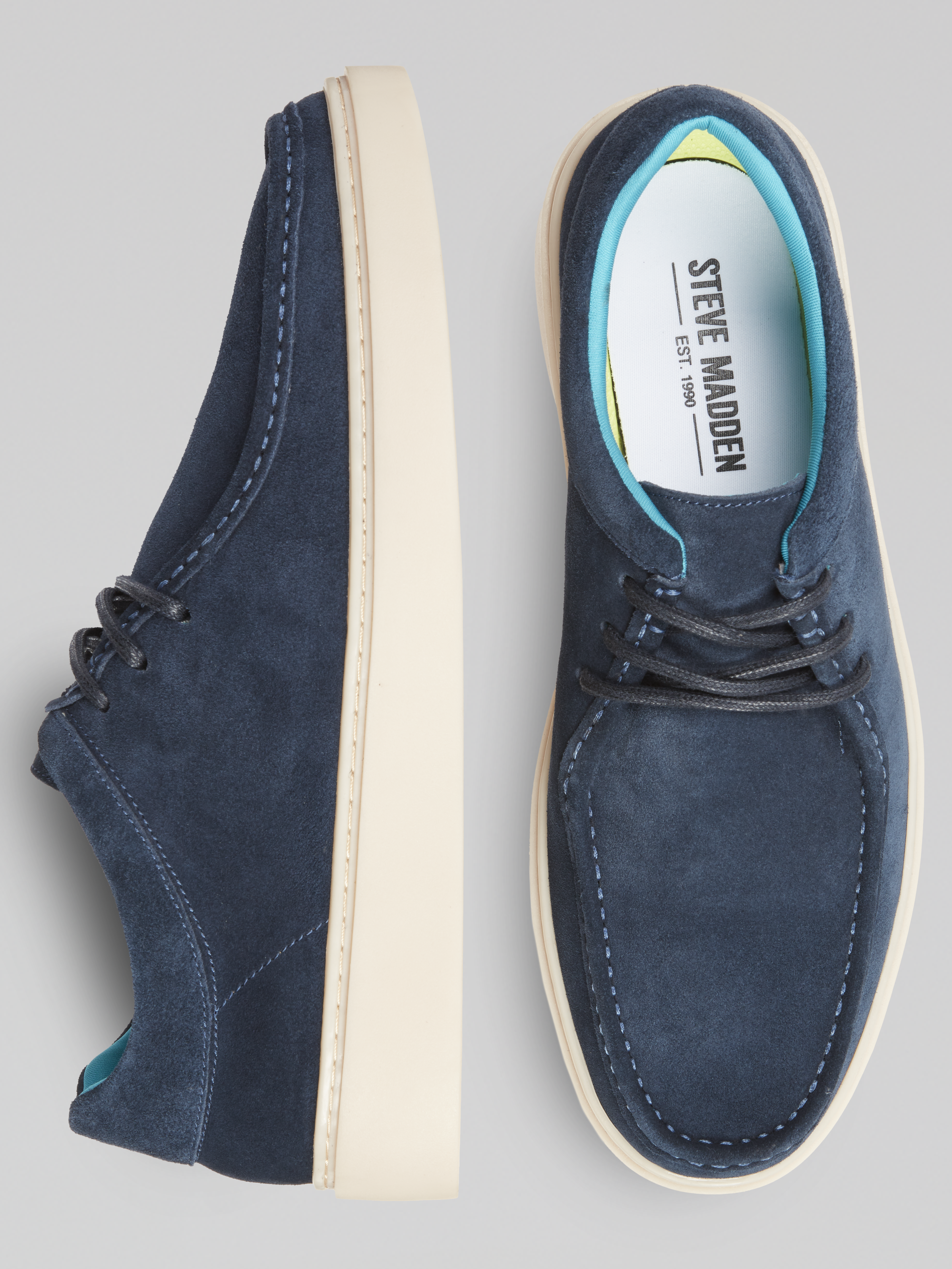 Barris Suede Moc Toe 3-Eye Lace Ups