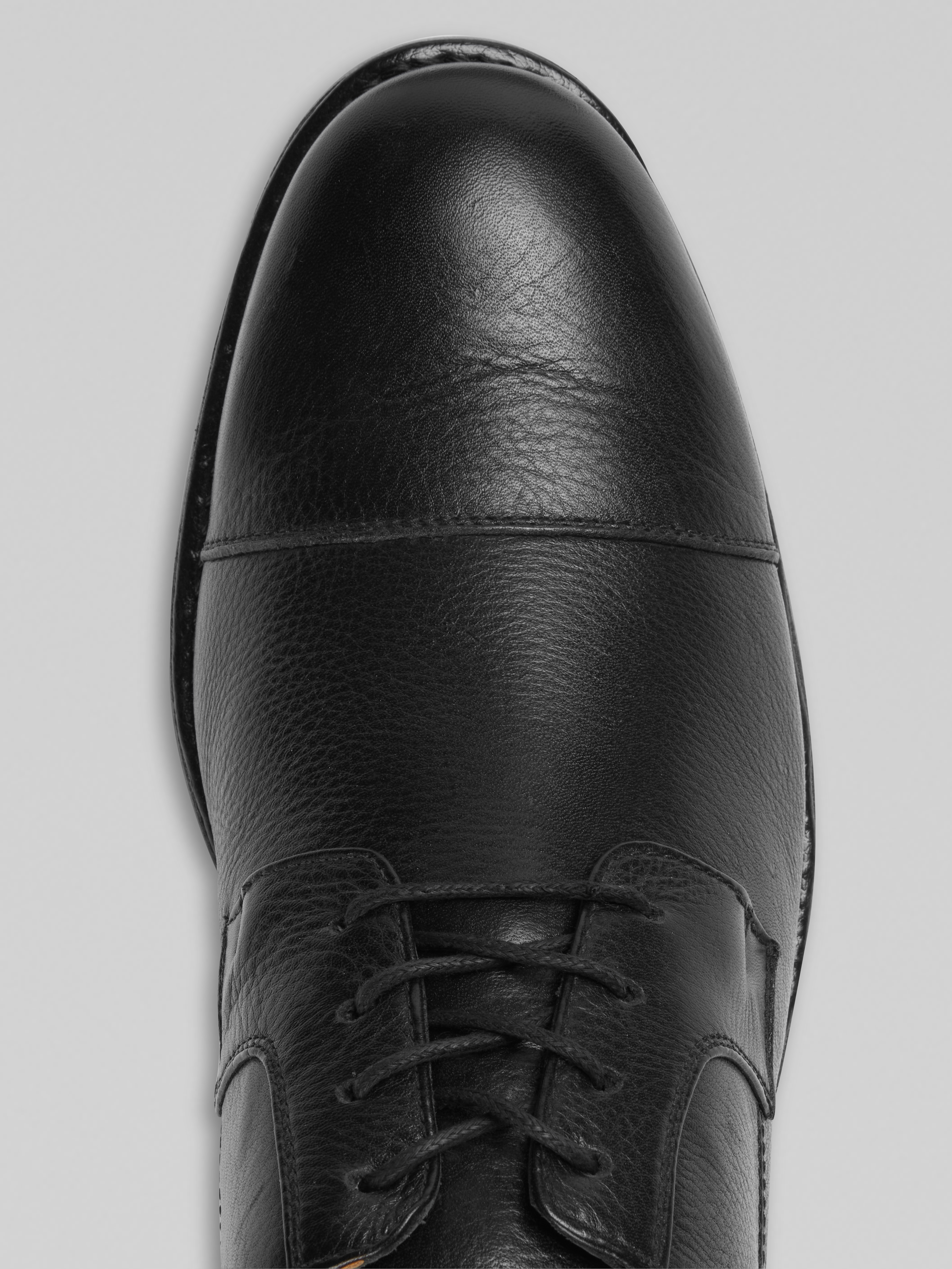 Duke Leather Lace-up Cap Toe Oxfords