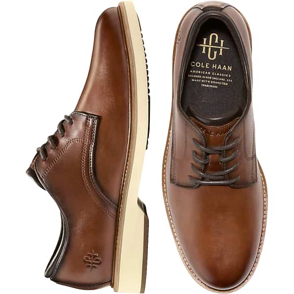 Cole Haan Men's American Classics Montrose Leather Plain Toe Oxfords British Tan - Size: 10 D-Width TMW407P00405