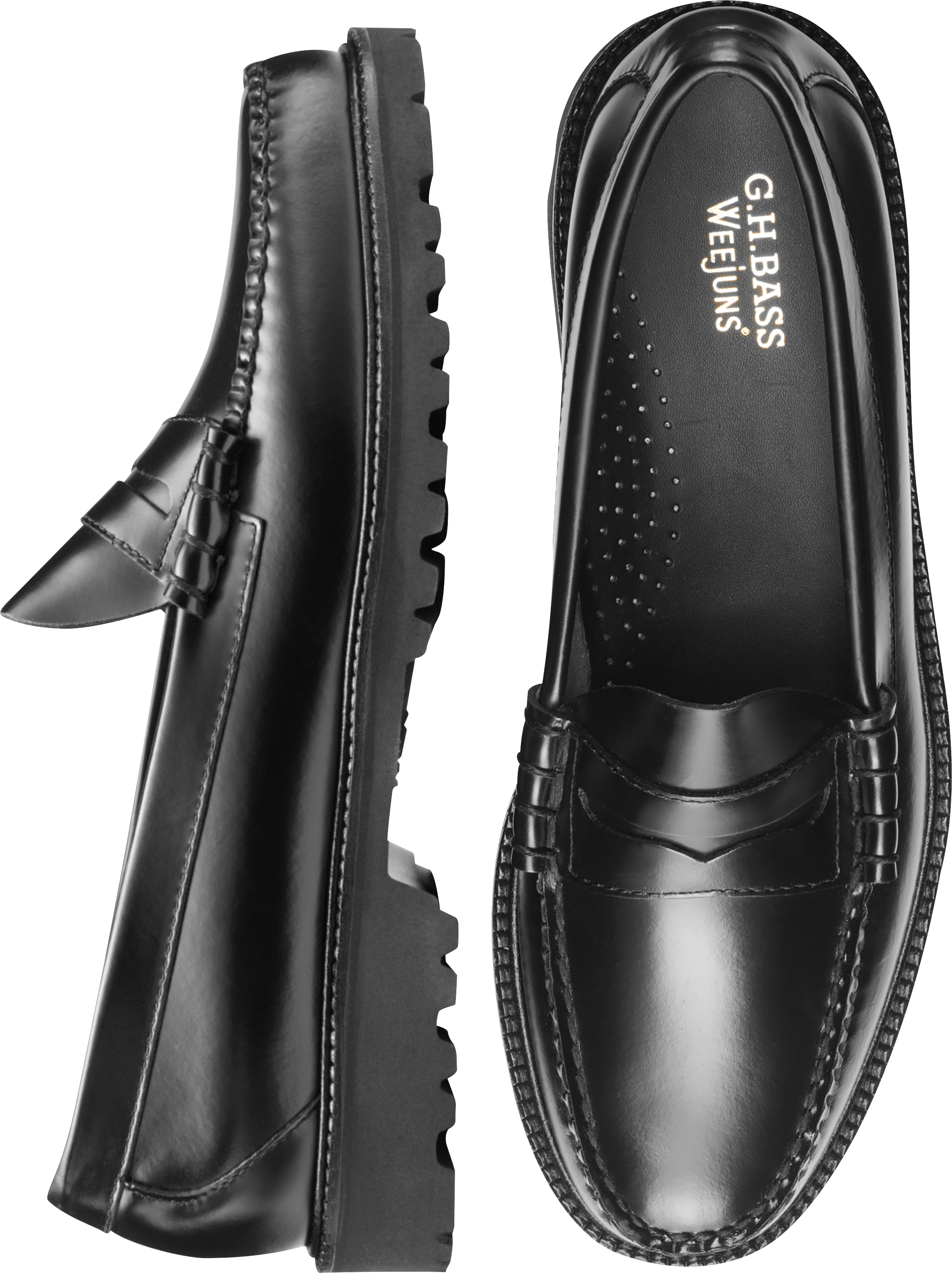 Gh bass black loafers on sale