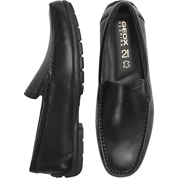 geox men's moner moc toe loafers black - size: 11 d-width
