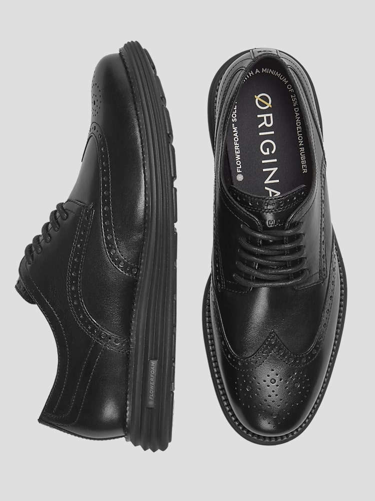 Cole haan original grand black wingtip oxfords store