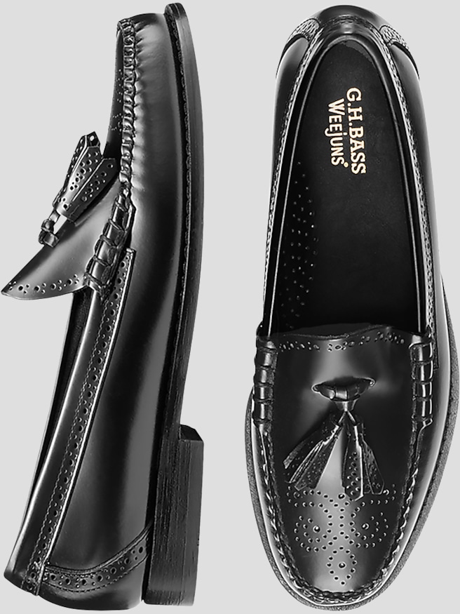 G.H.BASS Men's Larkin Tassel Brogue Weejuns® Loafers , Black