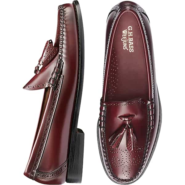 G.H.BASS Men's Larkin Tassel Weejuns® Loafers Purple Wine - Size: 12 D-Width