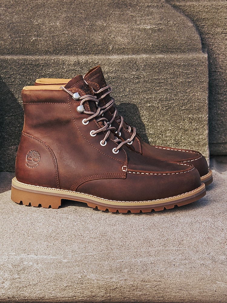 Timberland Redwood Falls Moc Toe Waterproof Boot, Cognac - Tan