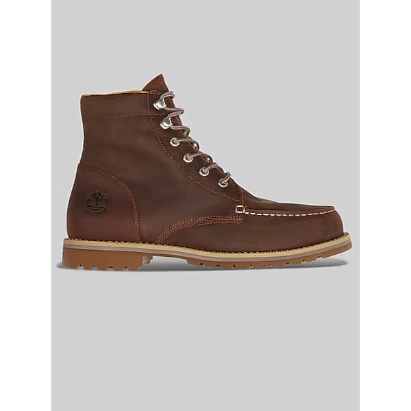 Timberland Men's Redwood Falls Moc Toe Waterproof Boot Cognac - Size: 10 D-Width