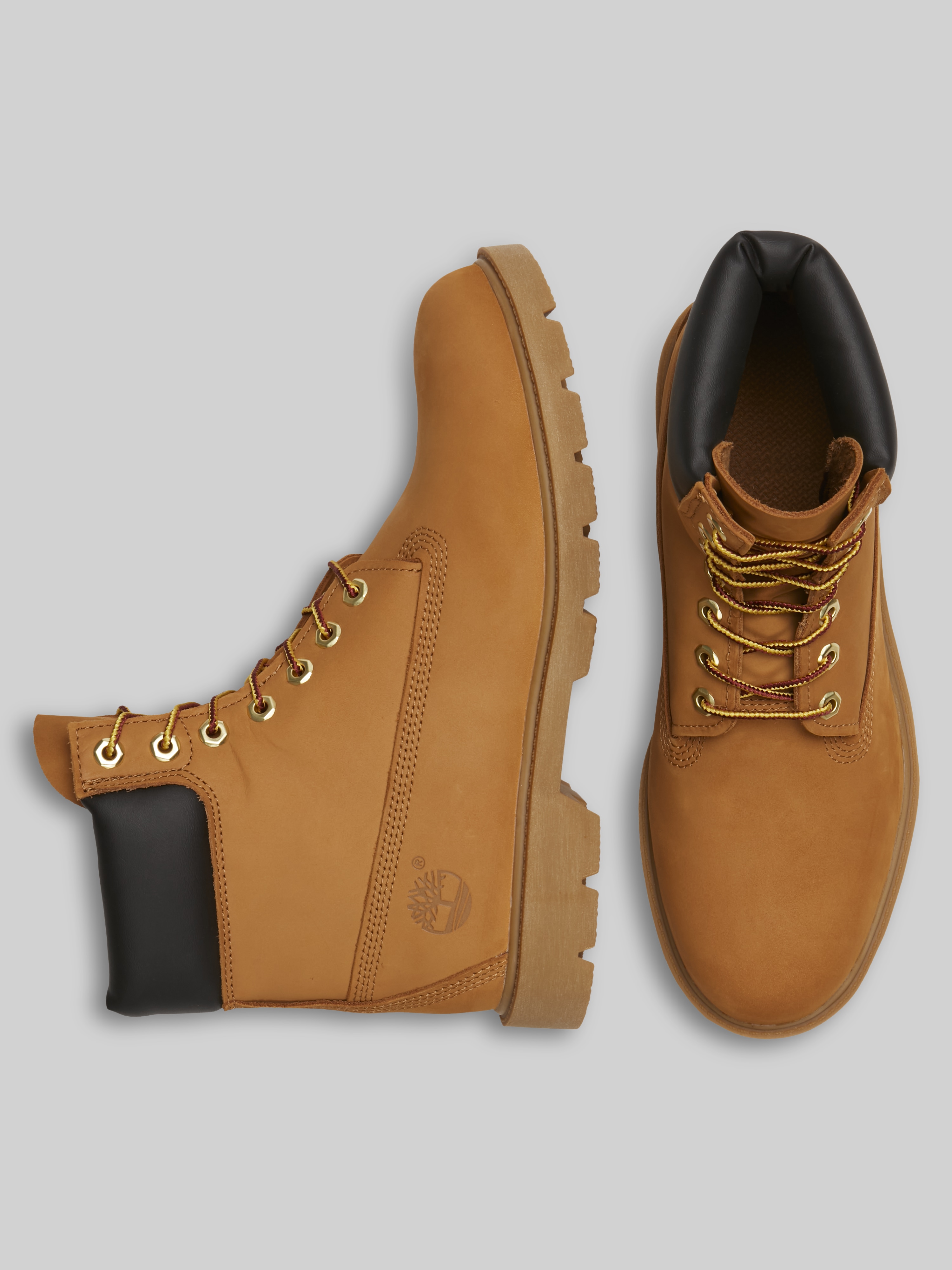 Classic Plain Toe Lace Up Waterproof Boots