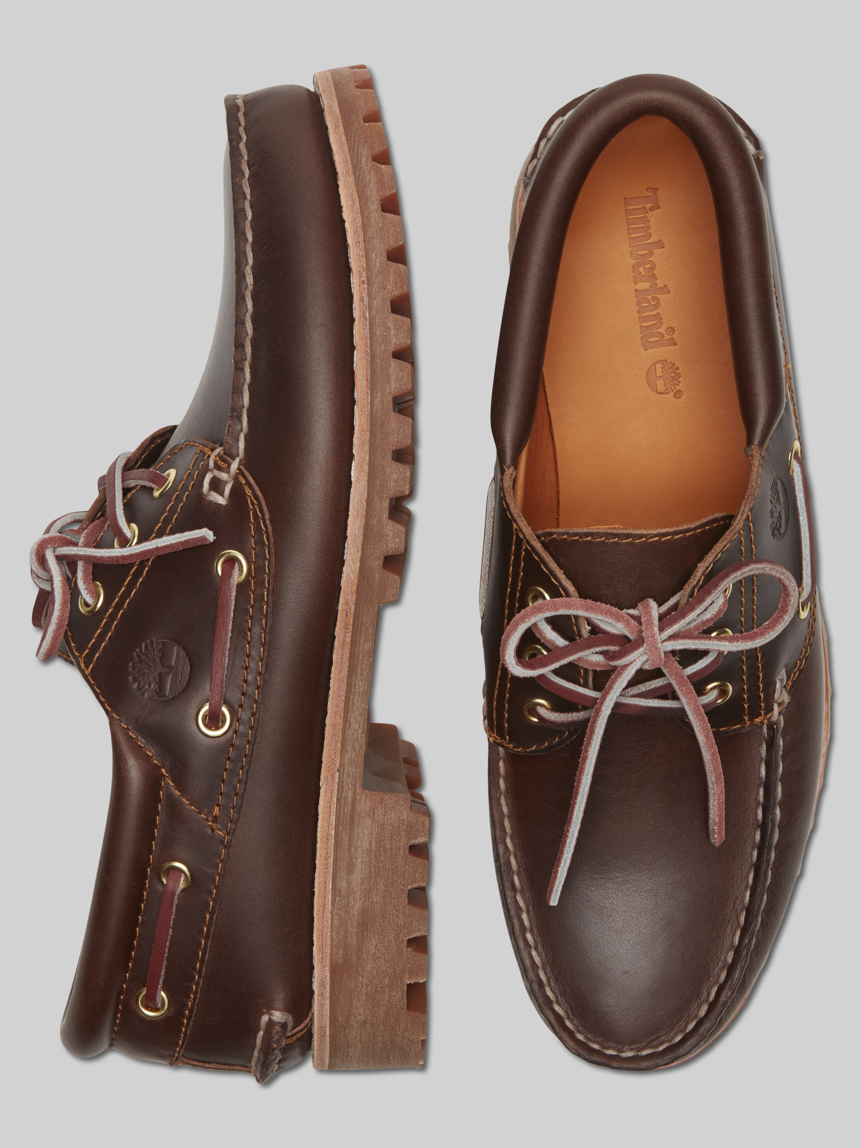 Timberland Authentics 3-Eye Lug Boat Shoes, Brown | Casual Shoes