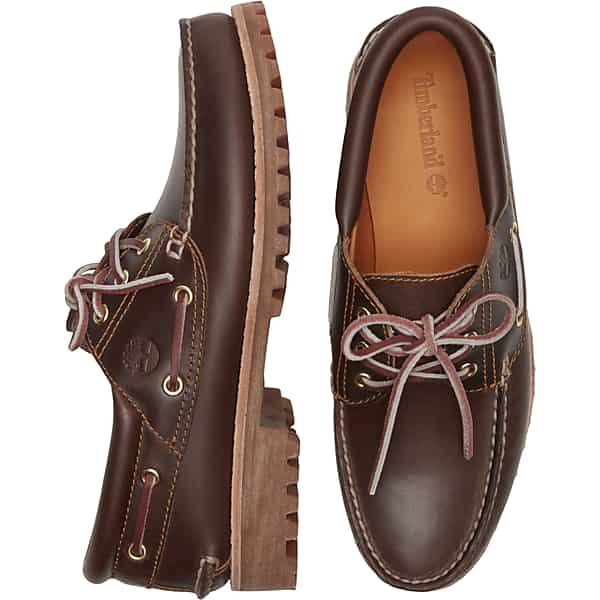 Timberland Men's Authentics 3-Eye Lug Boat Shoes Brown - Size: 12 D-Width TMW40TB20403