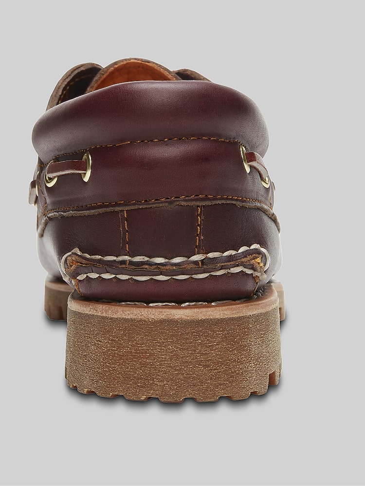 Timberland Authentics 3-Eye Lug Boat Shoes, Burgundy | Casual