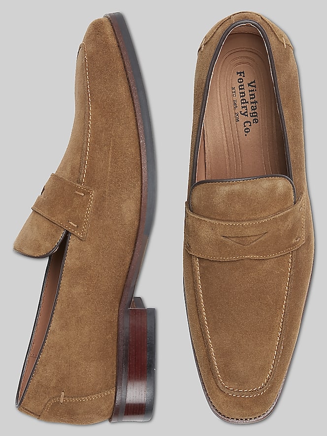 Vintage Foundry Davis Suede Moc Toe Penny Loafers