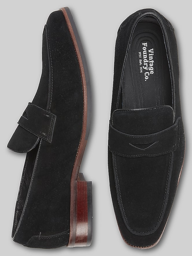 Vintage Foundry Davis Suede Moc Toe Penny Loafers