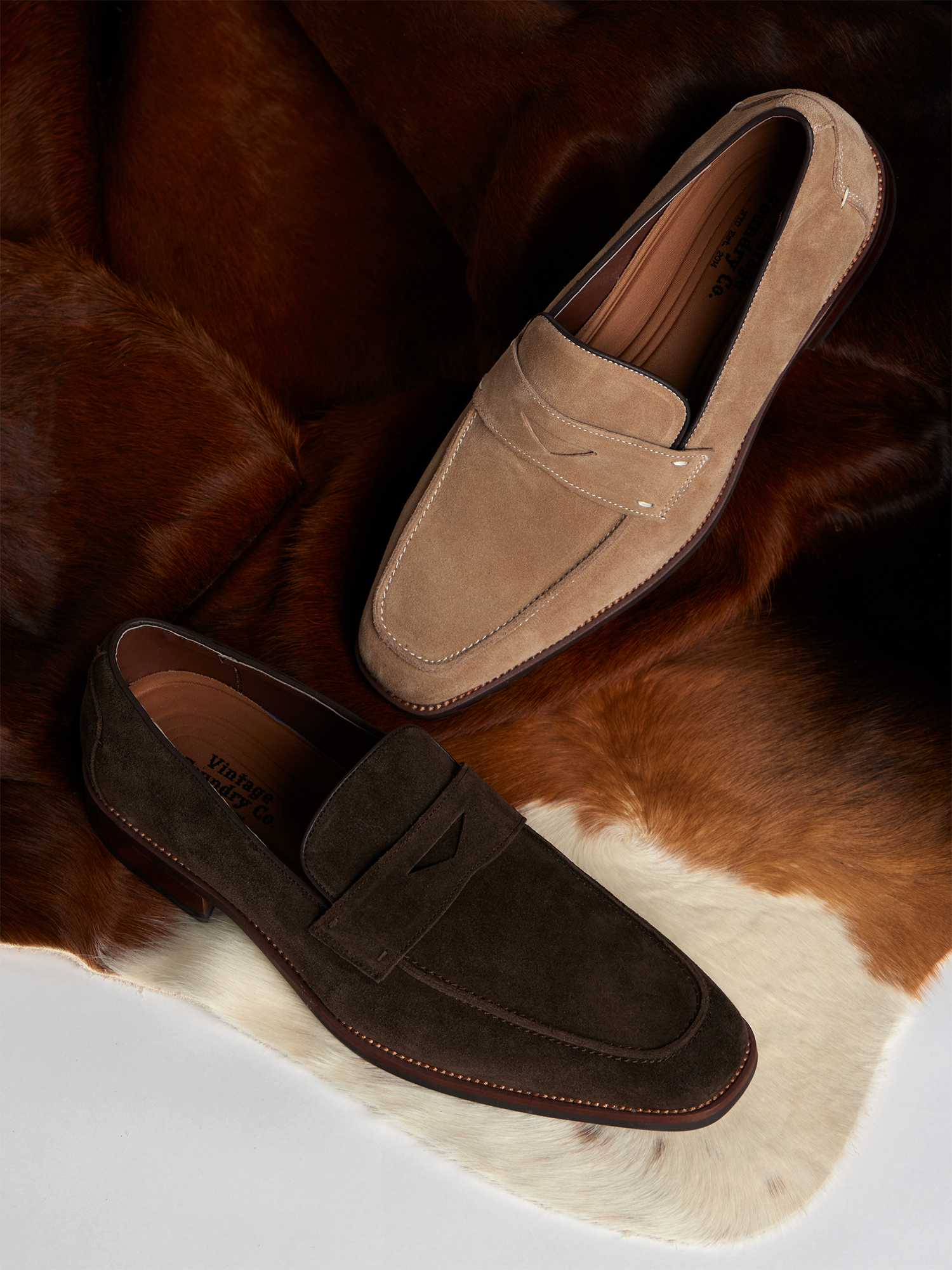 Davis Suede Moc Toe Penny Loafers