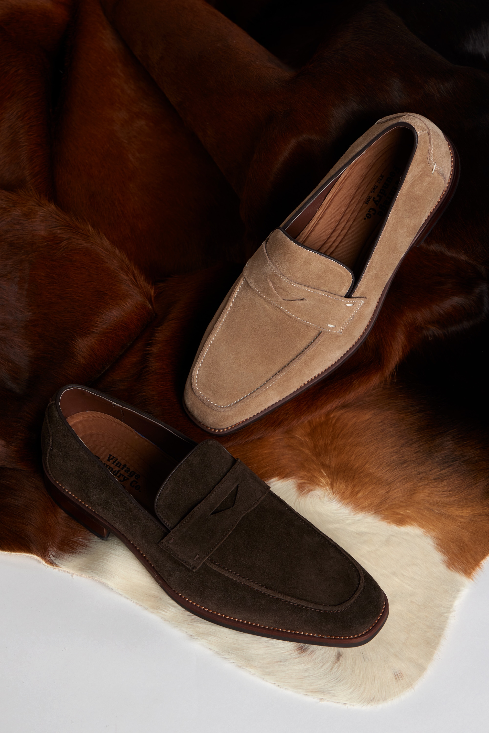 Davis Suede Moc Toe Penny Loafers