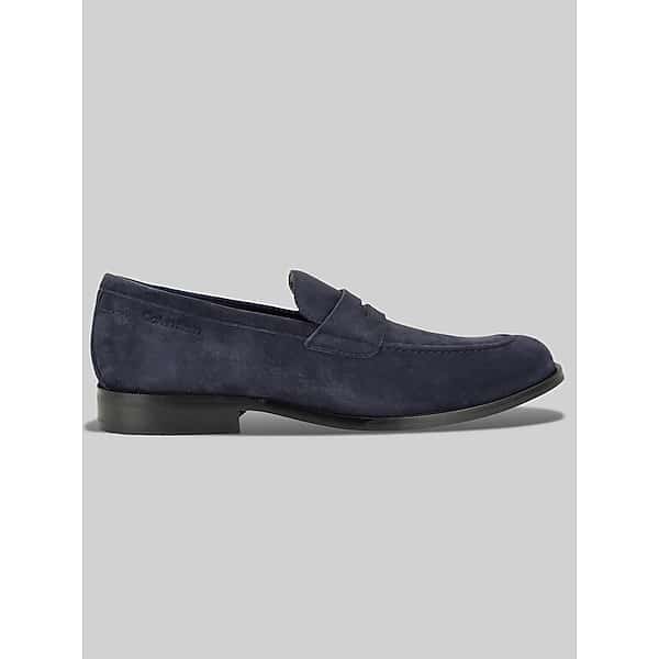 Calvin Klein Men's Gerne Apron Toe Dress Loafers Dark Blue - Size: 7 1/2 D-Width