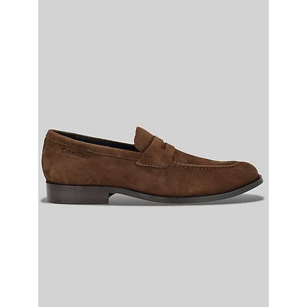 Calvin Klein Men's Gerne Apron Toe Dress Loafers Dark Brown - Size: 7 1/2 D-Width