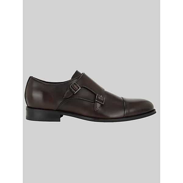 Calvin Klein Men's Rekben Monk Strap Dress Shoes Dark Brown - Size: 10 D-Width