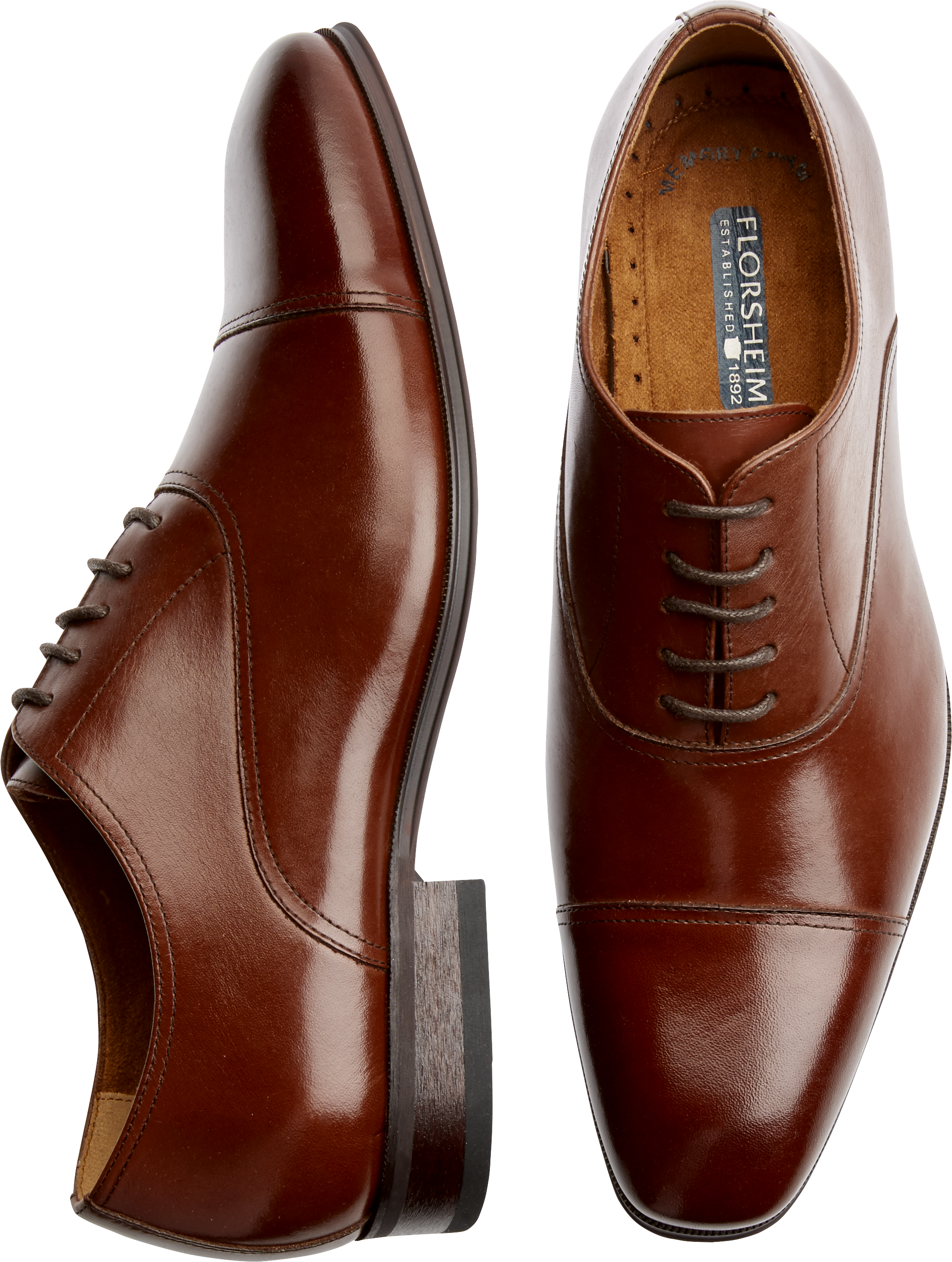 Florsheim Francisco Cognac Cap Toe Oxfords | Dress Shoes| Men's