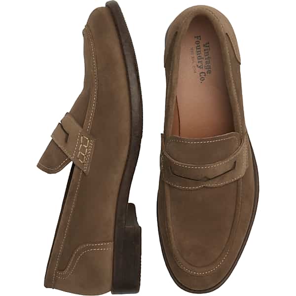 Vintage Foundry Men's Harry Suede Penny Loafers Taupe - Size: 8 1/2 D-Width TMW410B85407